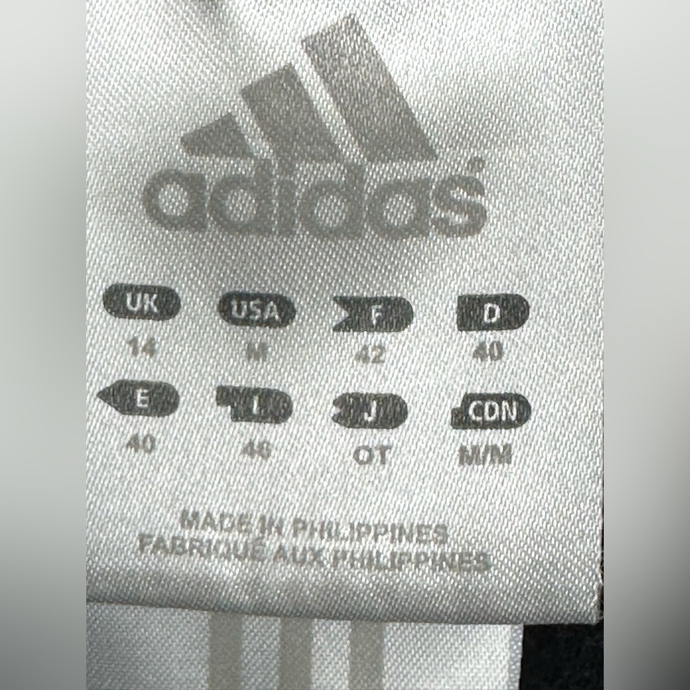 Adidas Black Track Pants with Light Blue Stripes/ Back Pocket - Picture 8 of 14